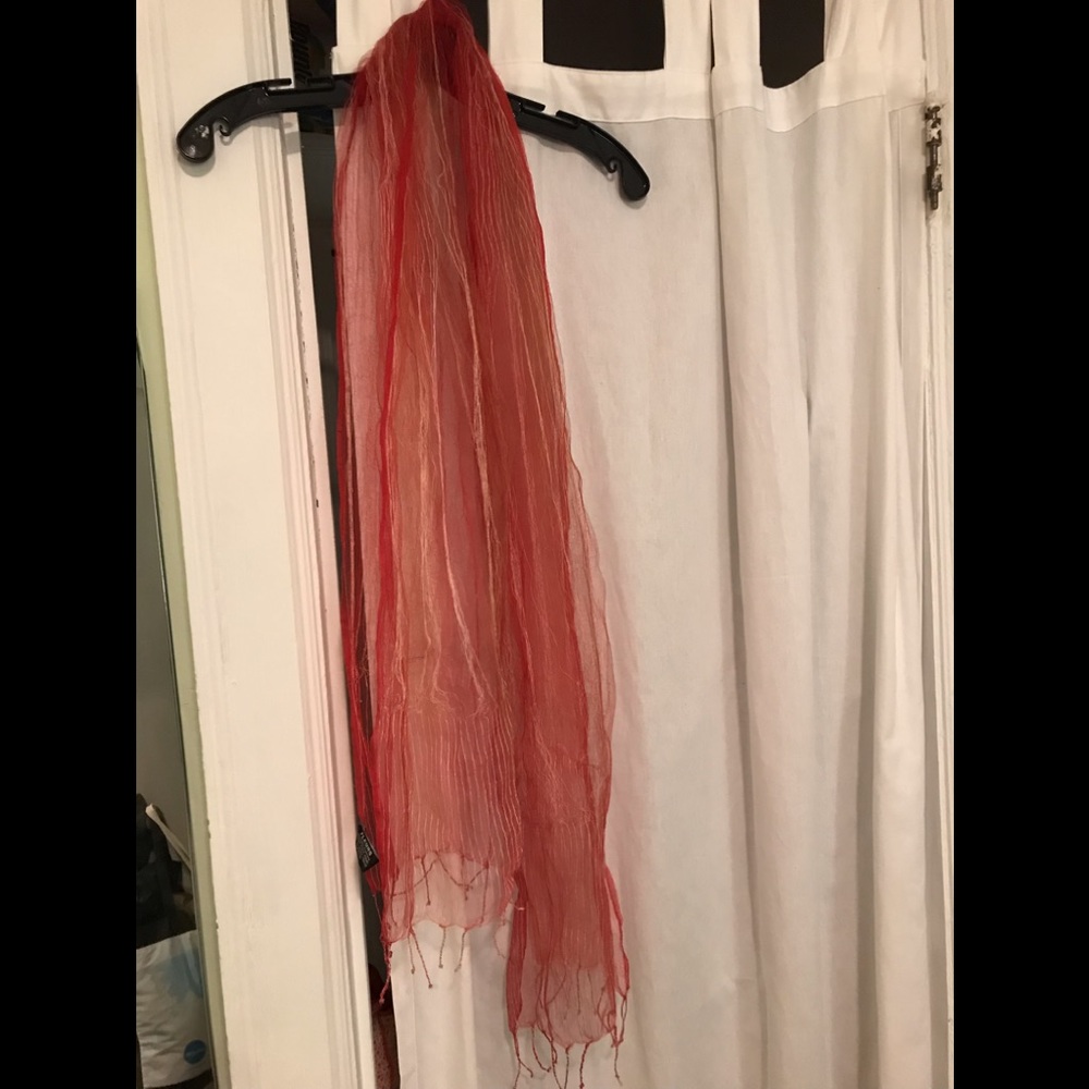FLEURS Gauzy Pink Scarf